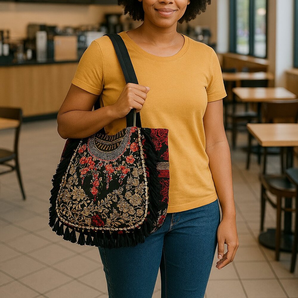 Multicolor Bohemian Patchwork Tote Bag - image 2